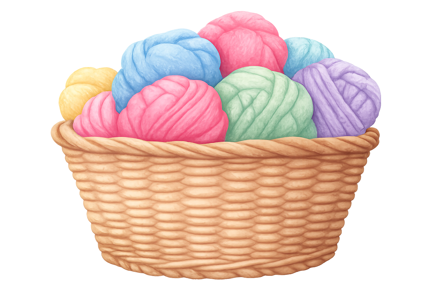 Crochet workspace illustration